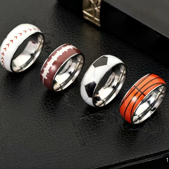 Stainless steel soccer football baseball basketball ring choose 1 - Picture 1 of 2